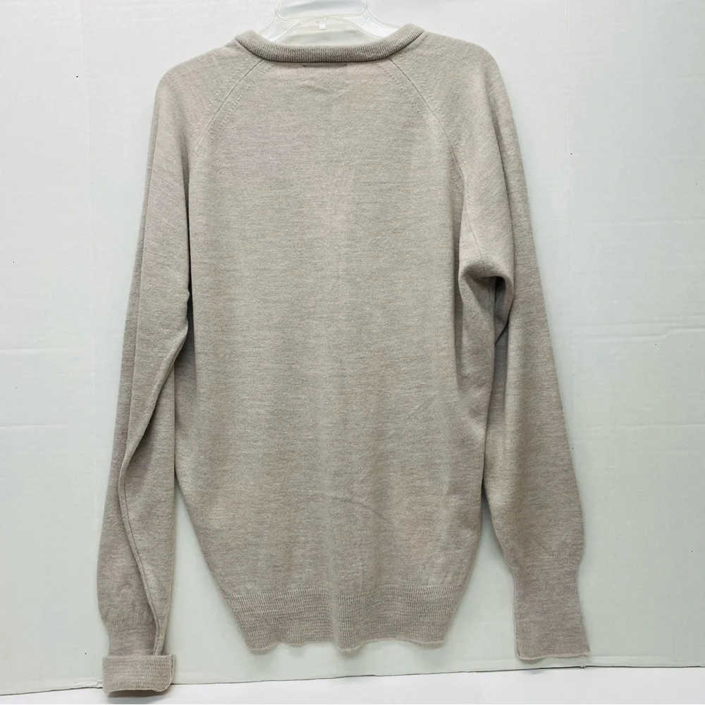 Vintage Flying Scotsman V Neck XL Sweater Mallard Collection Tan Grandpacore USA